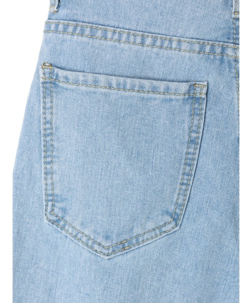 DURAS(デュラス)の「折り返しデニムストレートパンツ(デニムパンツ・レディース・ライトインディゴブルー・SMALL/MEDIUM)」の5枚目の写真