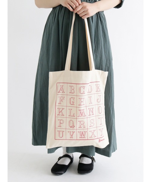 ehka sopo(エヘカソポ)の「【Maison SAJOU】トートバッグ(トートバッグ・レディース・レッド/チャコール・フリ-)」の1枚目の写真