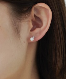 yu-ka（ユーカ）の「YU-KA : CZ&ドロップパールミニピアス（ピアス（両耳用））」