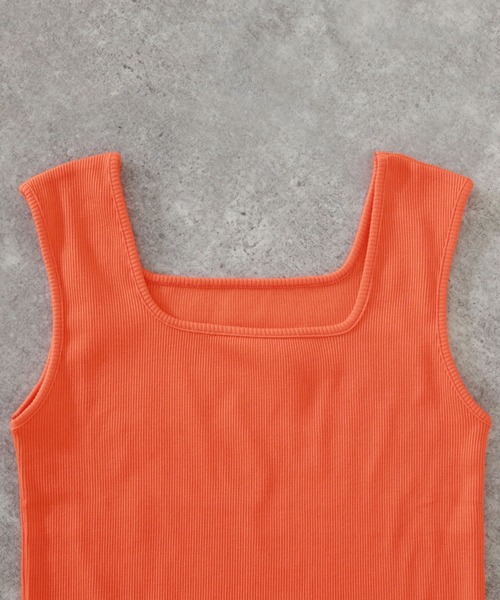 archives（アルシーヴ）の「スクエアタンクトップ（タンクトップ・レディース・ブラック/オフホワイト/オレンジ/グリーン/テラコッタ・MEDIUM）」の13枚目の写真