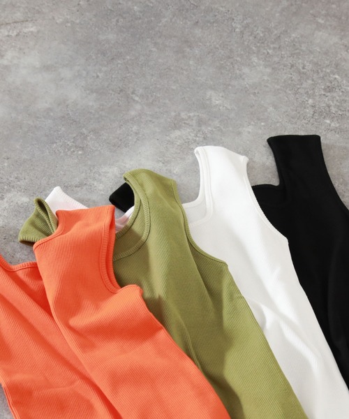 archives（アルシーヴ）の「スクエアタンクトップ（タンクトップ・レディース・ブラック/オフホワイト/オレンジ/グリーン/テラコッタ・MEDIUM）」の15枚目の写真