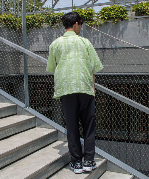 GLOSTER（グロスター）の「【GLOSTER/グロスター】ビッグポケット シアーチェックシャツ（シャツ/ブラウス・メンズ・ベージュ/ピンク/ライトグリーン・MEDIUM/LARGE）」の9枚目の写真