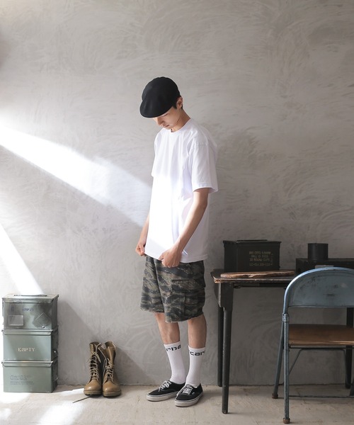 WAIPER.inc（ワイパーインク）の「PRO CLUB SUPER HEAVY T-SHIRT　PRO5-1（Tシャツ/カットソー・メンズ・ブラック/グレー/ホワイト/カーキ/パープル/レッド・XL/M/L/XXL）」の9枚目の写真