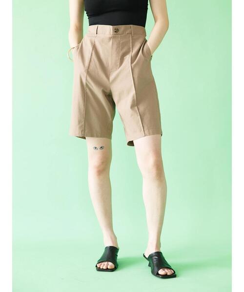 koe(コエ)の「綿麻ピンタックバミューダパンツ*(その他パンツ・レディース・モカ/オフホワイト/ブラック・M)」の5枚目の写真