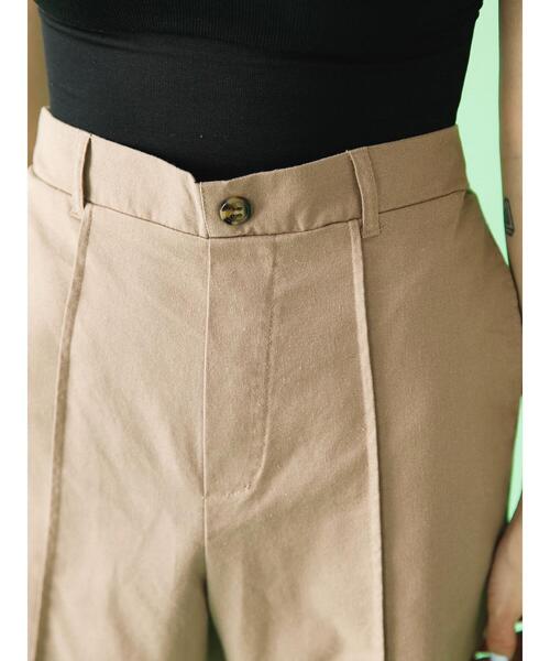 koe(コエ)の「綿麻ピンタックバミューダパンツ*(その他パンツ・レディース・モカ/オフホワイト/ブラック・M)」の11枚目の写真