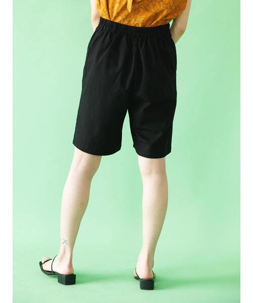 koe(コエ)の「綿麻ピンタックバミューダパンツ*(その他パンツ・レディース・モカ/オフホワイト/ブラック・M)」の14枚目の写真