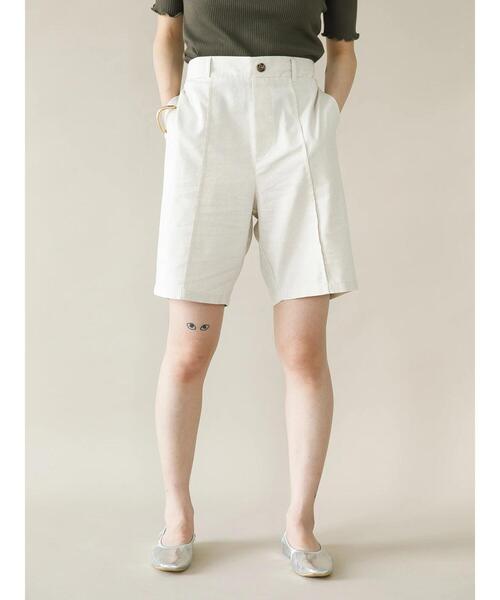 koe(コエ)の「綿麻ピンタックバミューダパンツ*(その他パンツ・レディース・モカ/オフホワイト/ブラック・M)」の19枚目の写真