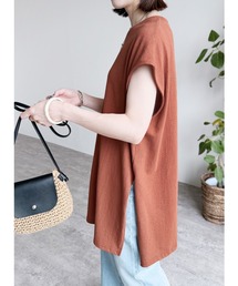 reca | ヘビー天竺ビックシルエットフレンチスリーブトップス(Tシャツ/カットソー)