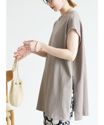 reca | ヘビー天竺ビックシルエットフレンチスリーブトップス(Tシャツ/カットソー)