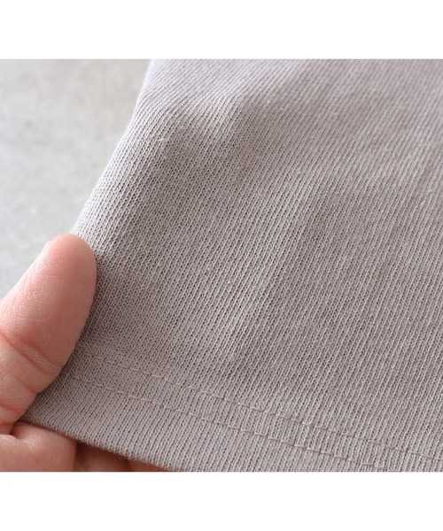 reca（レカ）の「ヘビー天竺ビックシルエットフレンチスリーブトップス（Tシャツ/カットソー・レディース・ブラック/オフホワイト/グレイッシュベージュ/チャコールグレー/イエロー/レッド系/ダークグリーン/ブルーグレー・FREE）」の16枚目の写真