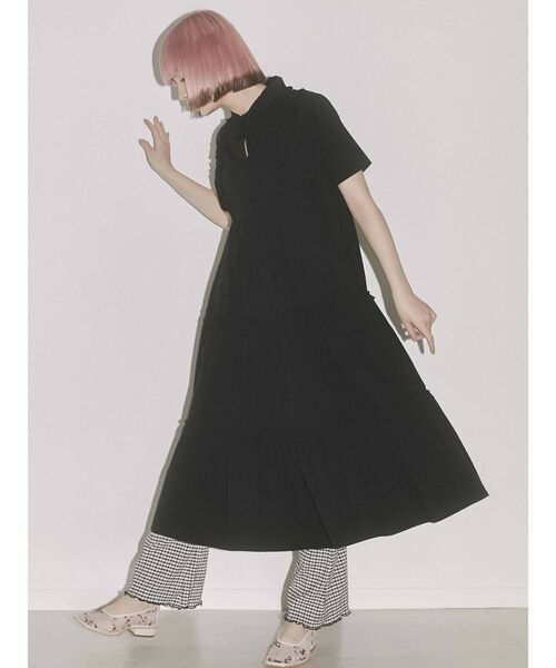 merry jenny（メリージェニー）の「フリルテイアードシャツワンピース（ワンピース・レディース・ブラック/オフホワイト/ブルー・FREE）」の21枚目の写真
