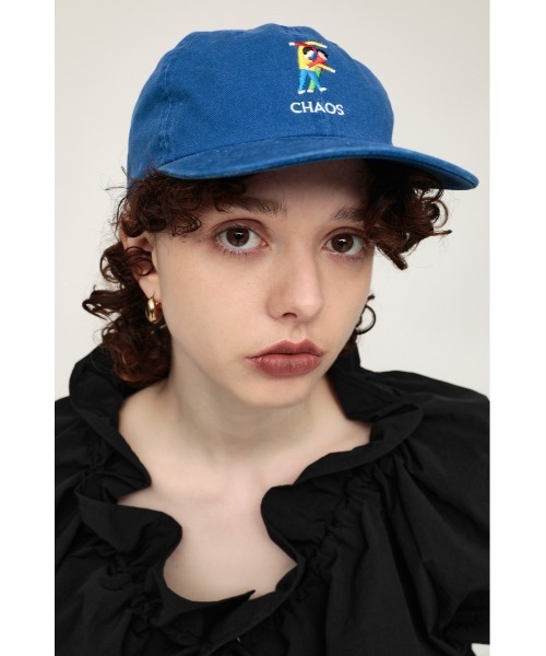 SLY(スライ)の「CHAOS COTTON CAP コットンキャップ(キャップ・レディース・ブルー/ベージュ/ブラック・FREE)」の1枚目の写真