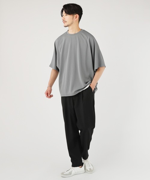 LIL VENDARS(リルヴェンダース)の「抗菌&接触冷感ふくれカット地ドルマン半袖カットソー(Tシャツ/カットソー・メンズ・ブラック/ブルーグレー/ネイビー/ベージュ・M/L/XL)」の15枚目の写真