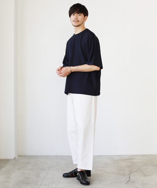 LIL VENDARS(リルヴェンダース)の「抗菌&接触冷感ふくれカット地ドルマン半袖カットソー(Tシャツ/カットソー・メンズ・ブラック/ブルーグレー/ネイビー/ベージュ・M/L/XL)」の19枚目の写真