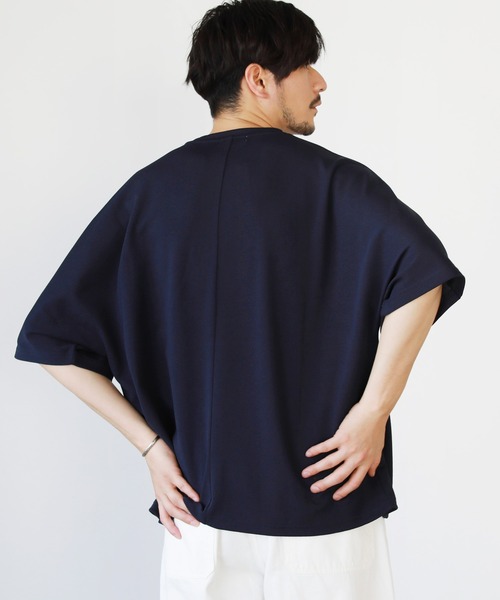 LIL VENDARS(リルヴェンダース)の「抗菌&接触冷感ふくれカット地ドルマン半袖カットソー(Tシャツ/カットソー・メンズ・ブラック/ブルーグレー/ネイビー/ベージュ・M/L/XL)」の13枚目の写真