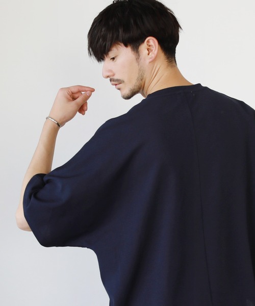 LIL VENDARS(リルヴェンダース)の「抗菌&接触冷感ふくれカット地ドルマン半袖カットソー(Tシャツ/カットソー・メンズ・ブラック/ブルーグレー/ネイビー/ベージュ・M/L/XL)」の17枚目の写真