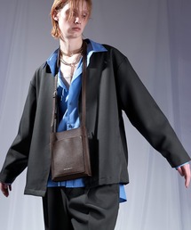 ENDER PRODUCTS | シンセティックレザー コンビネーションポケット ロゴ刻印 ミニショルダーバッグ【ENDER PRODUCTS/エンダープロダクツ】(ショルダーバッグ)