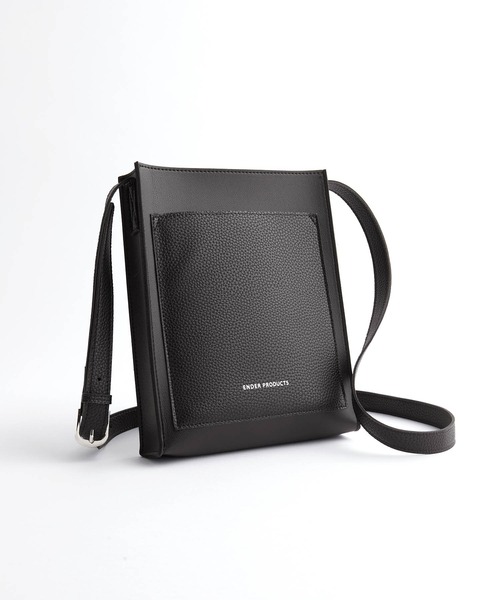 ENDER PRODUCTS（エンダープロダクツ）の「シンセティックレザー コンビネーションポケット ロゴ刻印 ミニショルダーバッグ【ENDER PRODUCTS/エンダープロダクツ】（ショルダーバッグ・メンズ・ブラック/グリーン/ダークブラウン/グレイッシュベージュ/チャコール・FREE）」の13枚目の写真