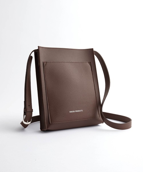 ENDER PRODUCTS（エンダープロダクツ）の「シンセティックレザー コンビネーションポケット ロゴ刻印 ミニショルダーバッグ【ENDER PRODUCTS/エンダープロダクツ】（ショルダーバッグ・メンズ・ブラック/グリーン/ダークブラウン/グレイッシュベージュ/チャコール・FREE）」の16枚目の写真