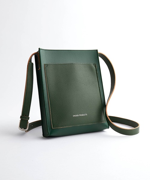 ENDER PRODUCTS（エンダープロダクツ）の「シンセティックレザー コンビネーションポケット ロゴ刻印 ミニショルダーバッグ【ENDER PRODUCTS/エンダープロダクツ】（ショルダーバッグ・メンズ・ブラック/グリーン/ダークブラウン/グレイッシュベージュ/チャコール・FREE）」の17枚目の写真