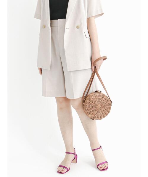 Te chichi（テチチ）の「リネンライクショートパンツ（その他パンツ・レディース・モカ/ネイビー/ベージュ・MEDIUM/SMALL）」の6枚目の写真