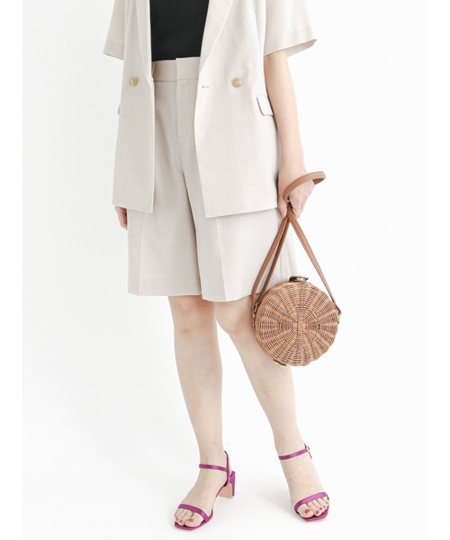 Te chichi（テチチ）の「リネンライクショートパンツ（その他パンツ・レディース・モカ/ネイビー/ベージュ・MEDIUM/SMALL）」の2枚目の写真