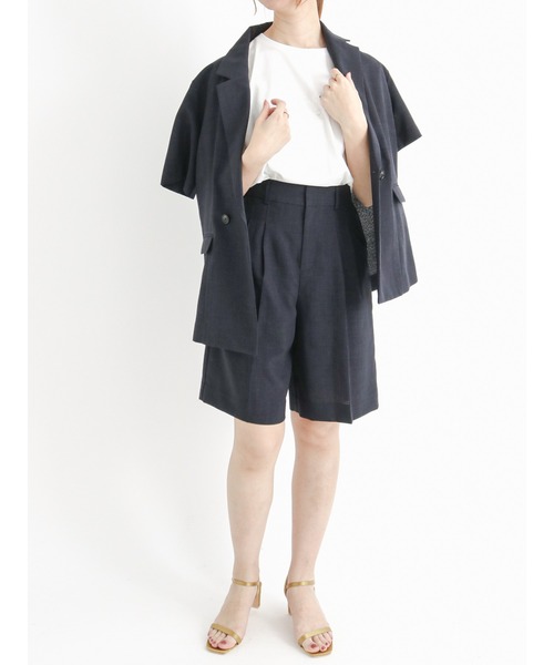 Te chichi（テチチ）の「リネンライクショートパンツ（その他パンツ・レディース・モカ/ネイビー/ベージュ・MEDIUM/SMALL）」の9枚目の写真