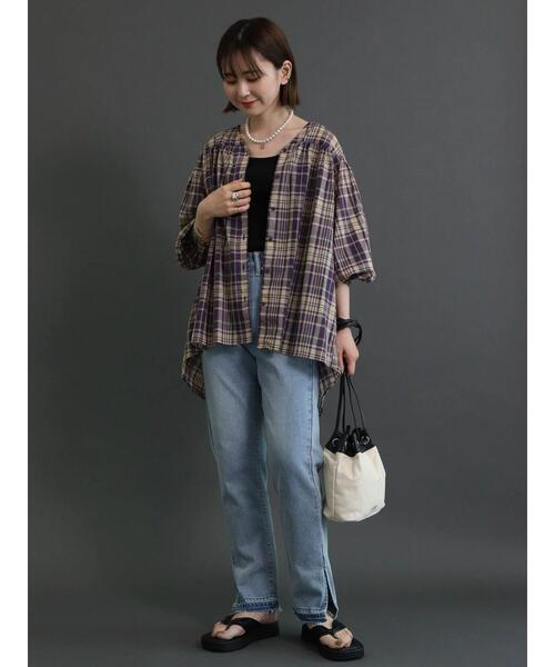 AMERICAN HOLIC（アメリカンホリック）の「袖ボリュームギャザーブラウス（シャツ/ブラウス・レディース・ブラック/ベージュ系その他/ボルドー/グレイッシュベージュ/ブラック系その他・L/M）」の13枚目の写真