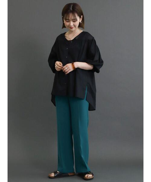 florent ボリュームギャザーブラウス FLORENT(フローレント)｜ボリュームギャザー ブラウス/ブラック