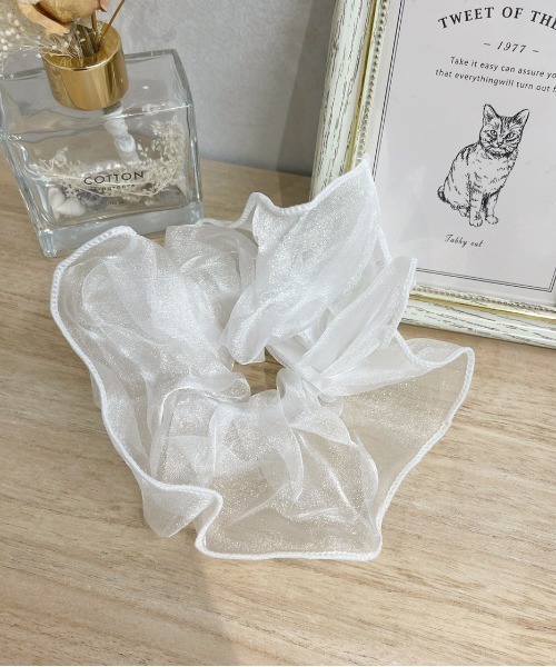 apres jour（アプレジュール）の「【apres jour×ARIAZ】シアーシュシュ（シュシュ・レディース・ボルドー/グレー/ベージュ/オフホワイト・FREE）」の10枚目の写真