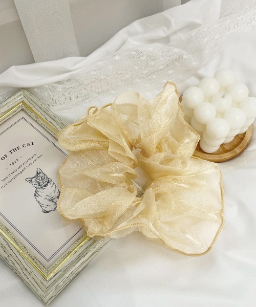 apres jour（アプレジュール）の「【apres jour×ARIAZ】シアーシュシュ（シュシュ・レディース・ボルドー/グレー/ベージュ/オフホワイト・FREE）」の5枚目の写真