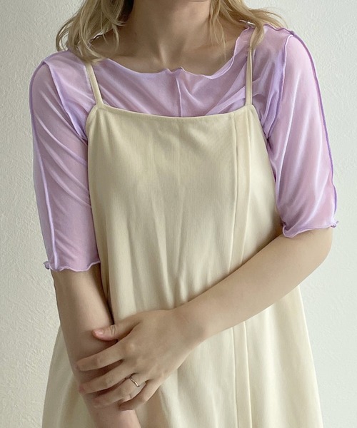 w closet（ダブルクローゼット）の「アウトロックボートネックプルオーバー（その他トップス・レディース・オフホワイト/ブラック/ラベンダー/ピンク・FREE）」の3枚目の写真