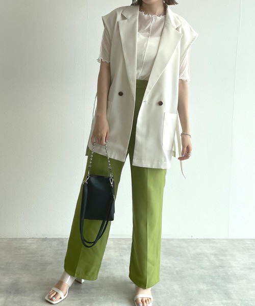 w closet（ダブルクローゼット）の「アウトロックボートネックプルオーバー（その他トップス・レディース・オフホワイト/ブラック/ラベンダー/ピンク・FREE）」の5枚目の写真