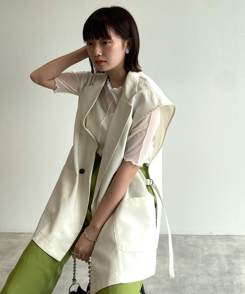 w closet（ダブルクローゼット）の「アウトロックボートネックプルオーバー（その他トップス・レディース・オフホワイト/ブラック/ラベンダー/ピンク・FREE）」の7枚目の写真