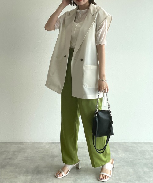 w closet（ダブルクローゼット）の「アウトロックボートネックプルオーバー（その他トップス・レディース・オフホワイト/ブラック/ラベンダー/ピンク・FREE）」の14枚目の写真