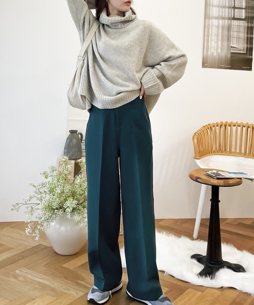 classicalelf(クラシカルエルフ)の「ぬくもり暖か。裏起毛ハイウエストセンタープレスパンツ(その他パンツ・レディース・グリーン系その他/ホワイト系その他/ブルーグリーン/ブラック・LARGE/MEDIUM/SMALL/X-LARGE)」の17枚目の写真