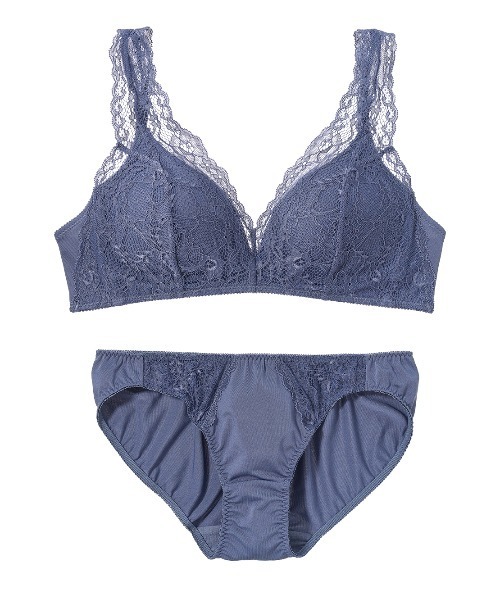 PEACH JOHN（ピーチジョン）の「【一日着けたくなるラクな着心地。繊細レースのノンワイヤーブラ＆ショーツセット】りらこれレーシィノンワイヤーブラセット（ブラ&ショーツ・レディース・ライトグレー/ブラック/パープル/グリーン/ダークラベンダー/オレンジ/ボルドー/カーキ/ネイビー/スモークピンク/アイボリー/ブルーグリーン・BC65/BC70/BC75/DE65/DE70/DE75）」の7枚目の写真