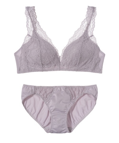 PEACH JOHN（ピーチジョン）の「【一日着けたくなるラクな着心地。繊細レースのノンワイヤーブラ＆ショーツセット】りらこれレーシィノンワイヤーブラセット（ブラ&ショーツ・レディース・ライトグレー/ブラック/パープル/グリーン/ダークラベンダー/オレンジ/ボルドー/カーキ/ネイビー/スモークピンク/アイボリー/ブルーグリーン・BC65/BC70/BC75/DE65/DE70/DE75）」の9枚目の写真