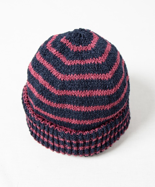 RACAL(ラカル)の「和紙混紡ボーダーニットワッチ / Japanese Paper Blend Knit Watch(ニットキャップ/ビーニー・メンズ・ブラック×ベージュ/グレー系その他/ネイビー系2/ブラウン系その他/ネイビー系1・FREE)」の12枚目の写真
