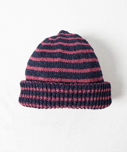 RACAL(ラカル)の「和紙混紡ボーダーニットワッチ / Japanese Paper Blend Knit Watch(ニットキャップ/ビーニー・メンズ・ブラック×ベージュ/グレー系その他/ネイビー系2/ブラウン系その他/ネイビー系1・FREE)」の13枚目の写真