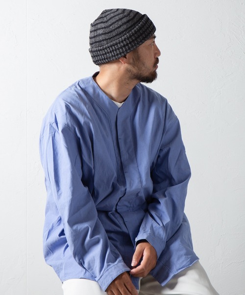 RACAL(ラカル)の「和紙混紡ボーダーニットワッチ / Japanese Paper Blend Knit Watch(ニットキャップ/ビーニー・メンズ・ブラック×ベージュ/グレー系その他/ネイビー系2/ブラウン系その他/ネイビー系1・FREE)」の21枚目の写真