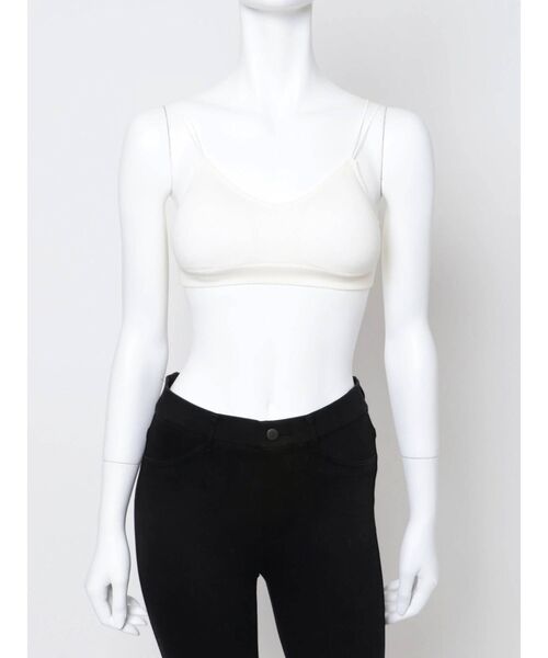 dazzlin（ダズリン）の「カップ付ブラキャミ（キャミソール・レディース・ブラック/オフホワイト/ベージュ・FREE）」の2枚目の写真