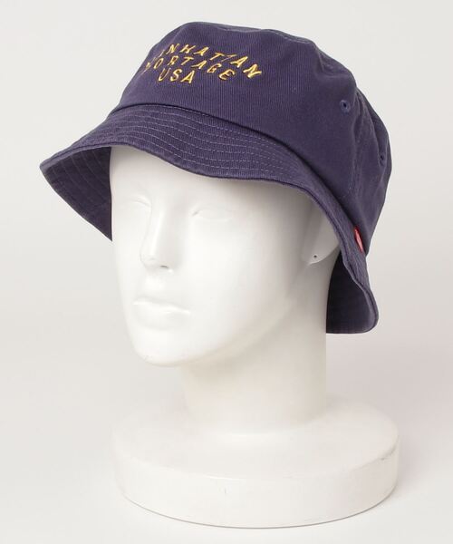 Manhattan Portage（マンハッタンポーテージ）の「Manhattan Portage/マンハッタン ポーテージ/2TONE BUCKET HAT（ハット・メンズ・ブラック/パープル/ブラウン・F）」の3枚目の写真