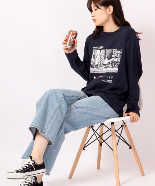 FUNALIVE(ファンアライブ)の「BF2 select フォトプリントロングスリーブTシャツ(Tシャツ/カットソー・メンズ・ピンク/ブルー系その他/ブラック/ホワイト/ブルー系その他2/グレイッシュベージュ/ブルー/ホワイト系その他/ブラック系その他/ホワイト系その他2・LL/M/L)」の22枚目の写真