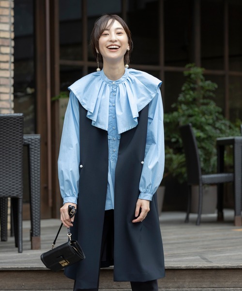 【格安saleスタート】 Sono（ソーノ）の「【SONO/ソーノ】Mumダブルクロス ロングジレ トップス