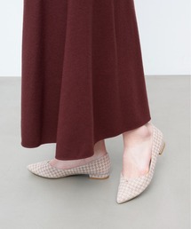 Launa lea（ラウナレア）の「【26春夏新色】サイドカットツイードフラットパンプス(0492,0492A)（パンプス）」