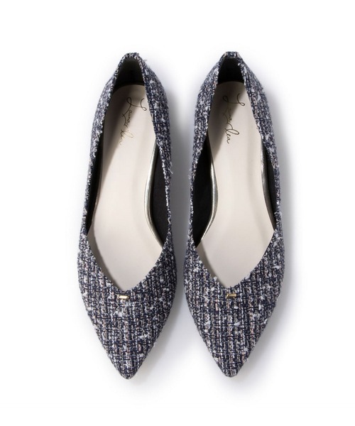 Launa lea（ラウナレア）の「【25秋冬新色】サイドカットツイードフラットパンプス(0492,0492A)（パンプス・レディース・ネイビー/ブラック/アイボリー/ローズ/ラベンダー/ライトベージュ/ピンクベージュ/ホワイト系その他/ブラック系その他/シルバー/ホワイト系その他2/グレー系その他/ピンク系その他/ミント/ブルー/ブルー系その他/ライトブルー/レッド/ベージュ系その他・22.5cm/23.5cm/24.5cm/23.0cm/24.0cm/25.0cm/22.0cm/22.5㎝）」の11枚目の写真