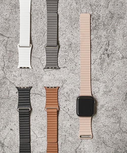 zandy（ズィーアンドワイ）の「【zandy / ズィー・アンド・ワイ】アップルウォッチバンド マグネット式レザーループベルト（デジタル腕時計・レディース・ホワイト/ブラック/ベージュ/ブラウン/グレー・SMALL/MEDIUM）」の5枚目の写真