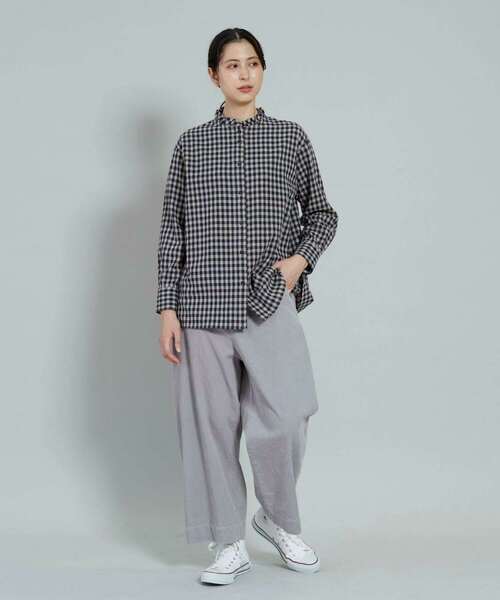 conges payes ADIEU TRISTESSE（コンジェ ペイエ アデュートリステス）の「ワイドポケットストレートパンツ（その他パンツ・レディース・グレー/オフホワイト・38）」の15枚目の写真