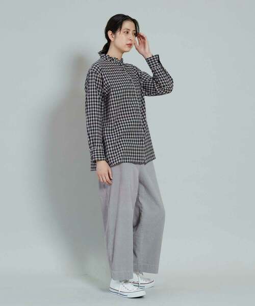 conges payes ADIEU TRISTESSE（コンジェ ペイエ アデュートリステス）の「ワイドポケットストレートパンツ（その他パンツ・レディース・グレー/オフホワイト・38）」の17枚目の写真